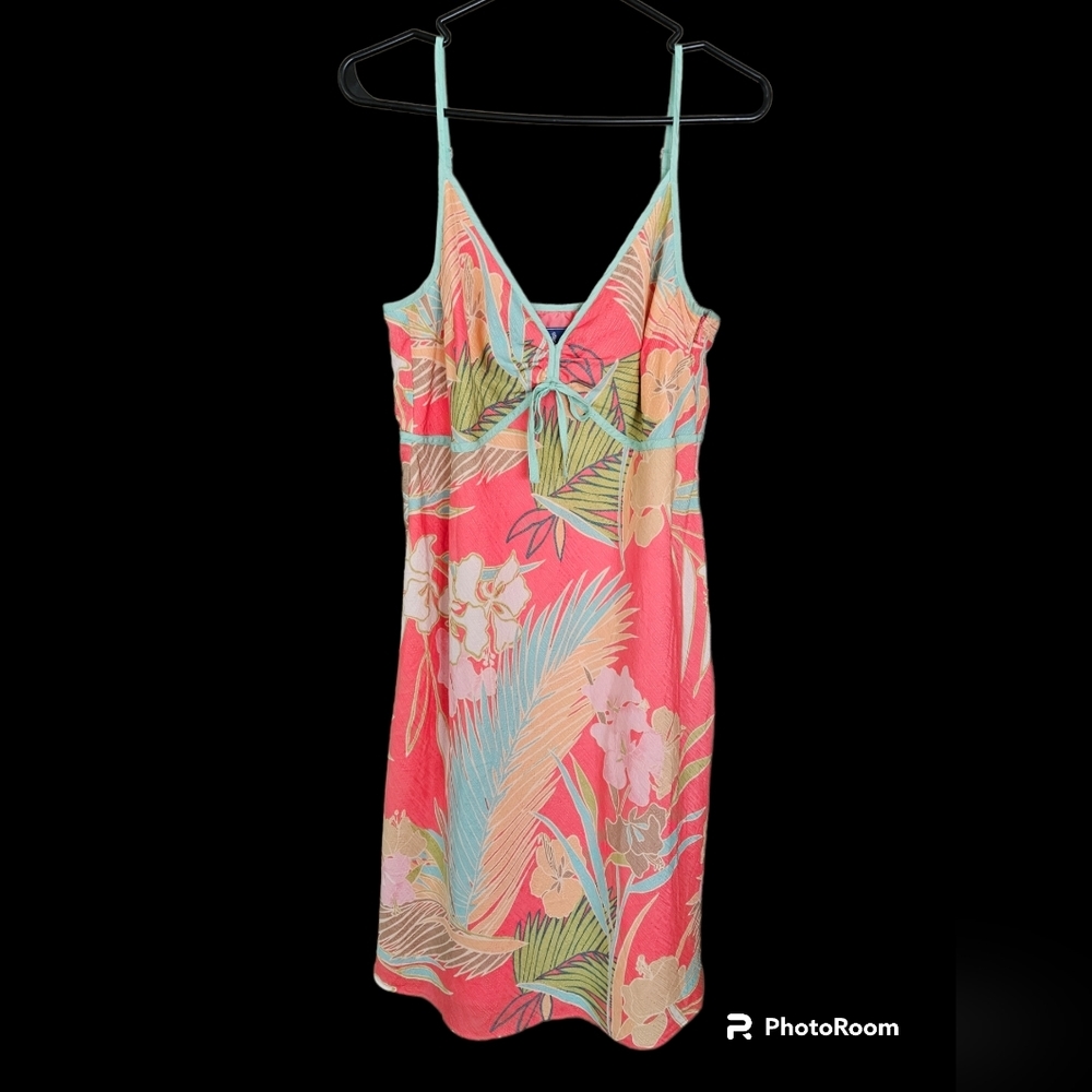 TORI Richard Honolulu 100% Silk Floral Print Dress